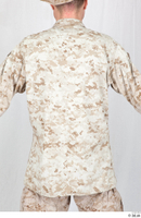  Photos Army Man in Camouflage uniform 13 21th century Army Desert uniform jacket upper body 0006.jpg
